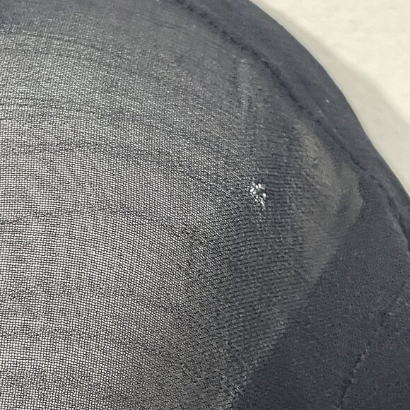 Smithsonian Institution Womens Sheer Black Button Front Floral Blouse Sz XL - Picture 7 of 12